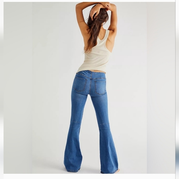Free people flare leg jeans size 27 - Picture 2 of 8